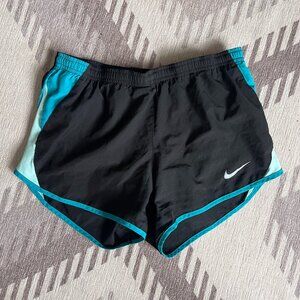 Nike dri-fit black and turquoise athletic shorts